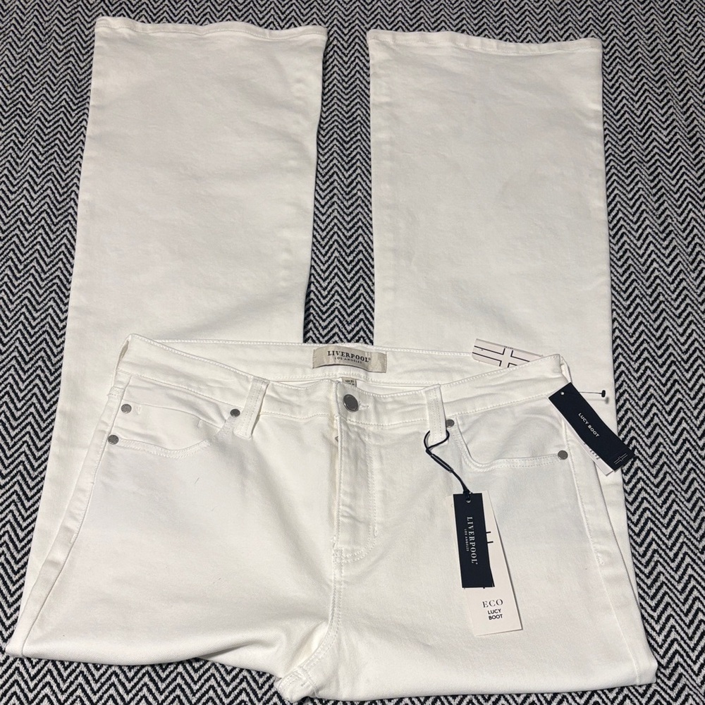 Liverpool White Flare Jeans | ECO Lucy Boot Jeans | Sz 12